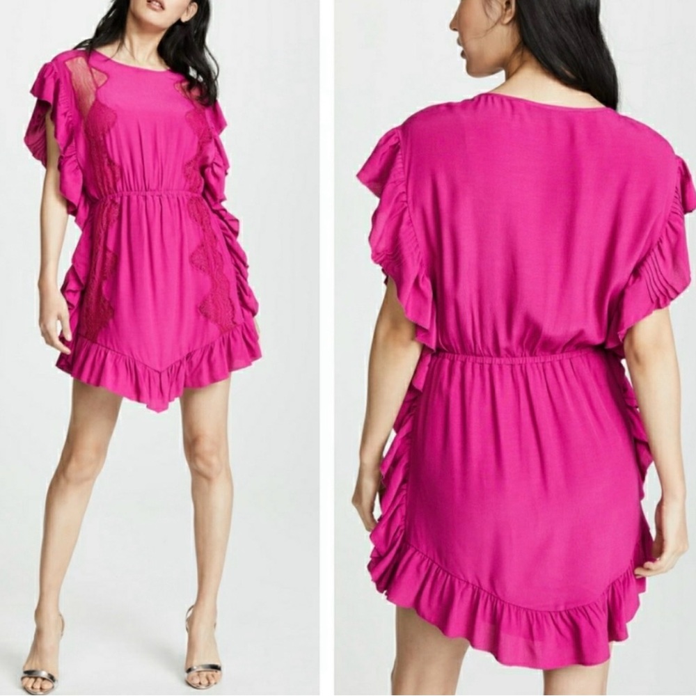 NWT IRO Zestful Ruffle Lace Mini Dress size Medium (38)